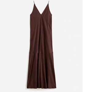 Madewell Satin Sleeveless Maxi Slip Dress
